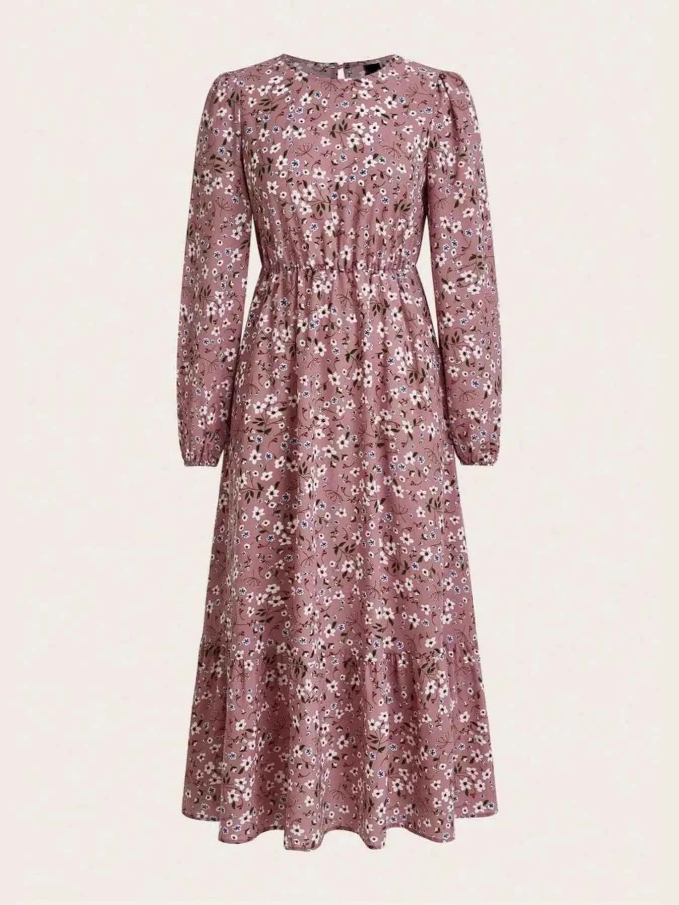 Floral Print Balloon Sleeve Maxi Dress 3539919b8c28471a845ad6a103814d72-Max-Origin