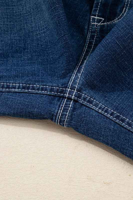 Denim Stitch High-Waist Cuff Jeans 358f730f-079e-49c3-8921-a06e95bef32c