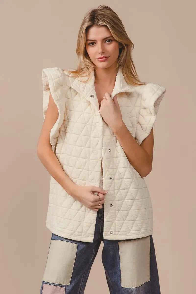 BiBi Quilting Knit Ruffle Sleeve Vest 35b50cc8b27b4405a53c732ff9e2949c-Max-Origin