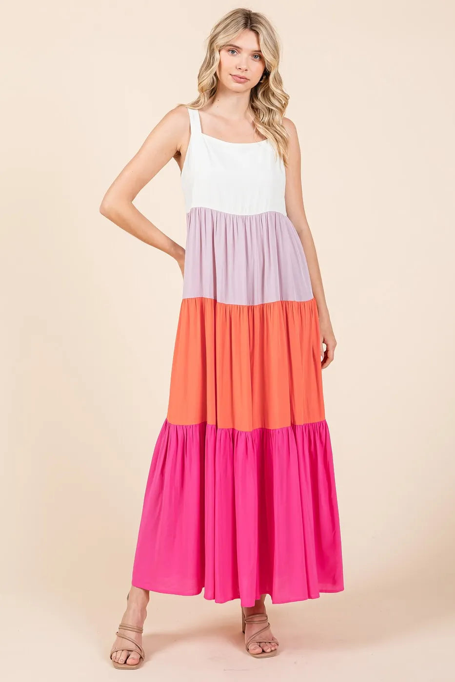 Mittoshop Color Block Tiered Pull-On Maxi Dress 360ce24a07f64ec48b796a22fc73c8bb-Max-Origin