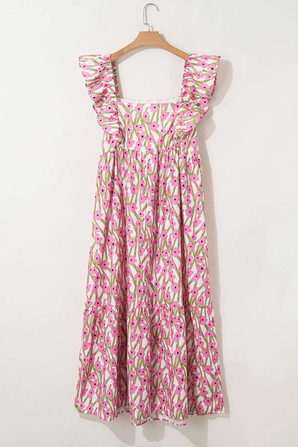 Pink Plus Size Ruffle High Waist Floral Maxi Dress 3729563c1b4ff33c-_8