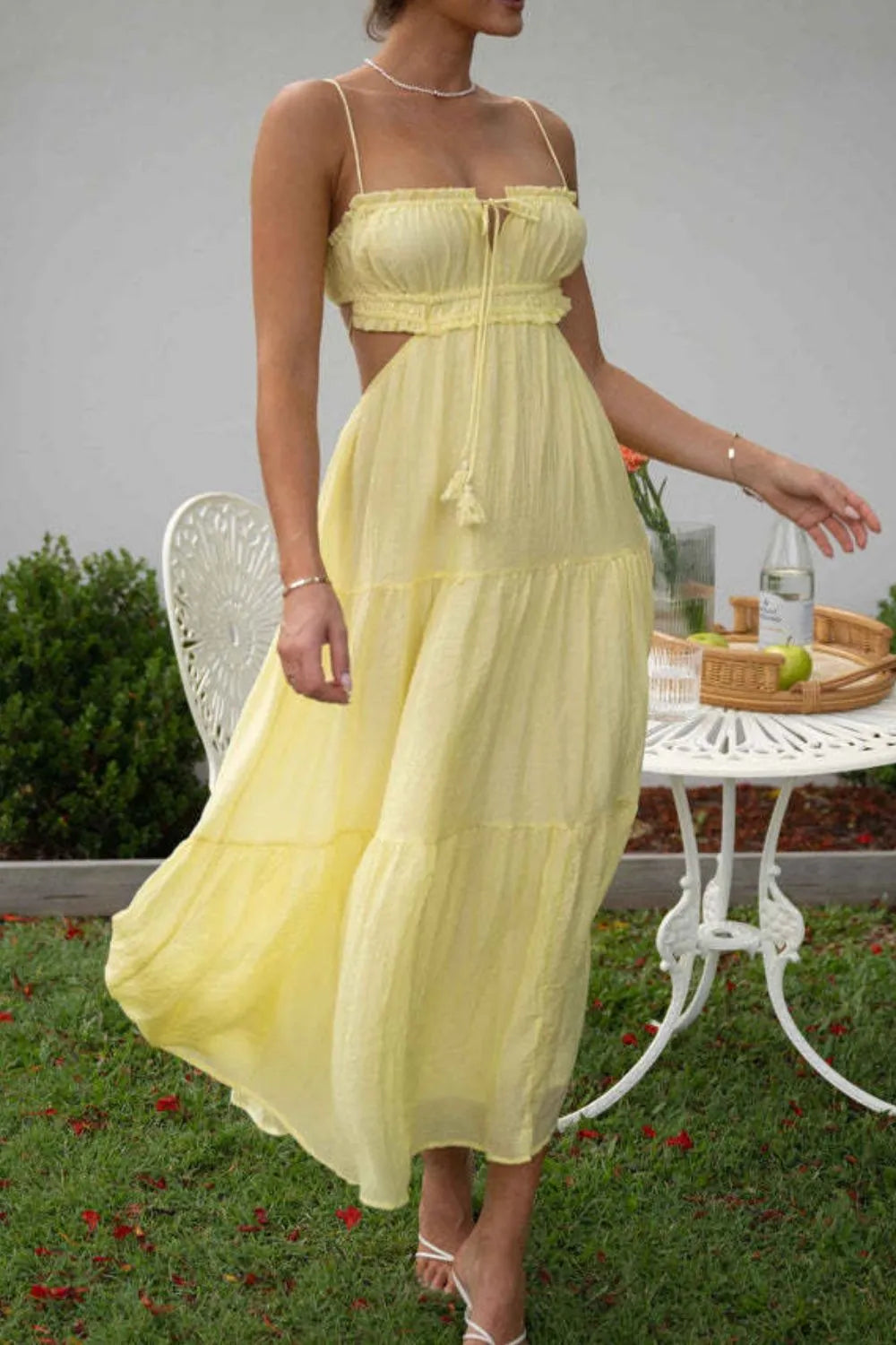 Cutout Square Neck Midi Cami Dress Light Yellow 37d6662c-3ba4-47b9-bb1c-75d7a4f1e04d-Max-Origin