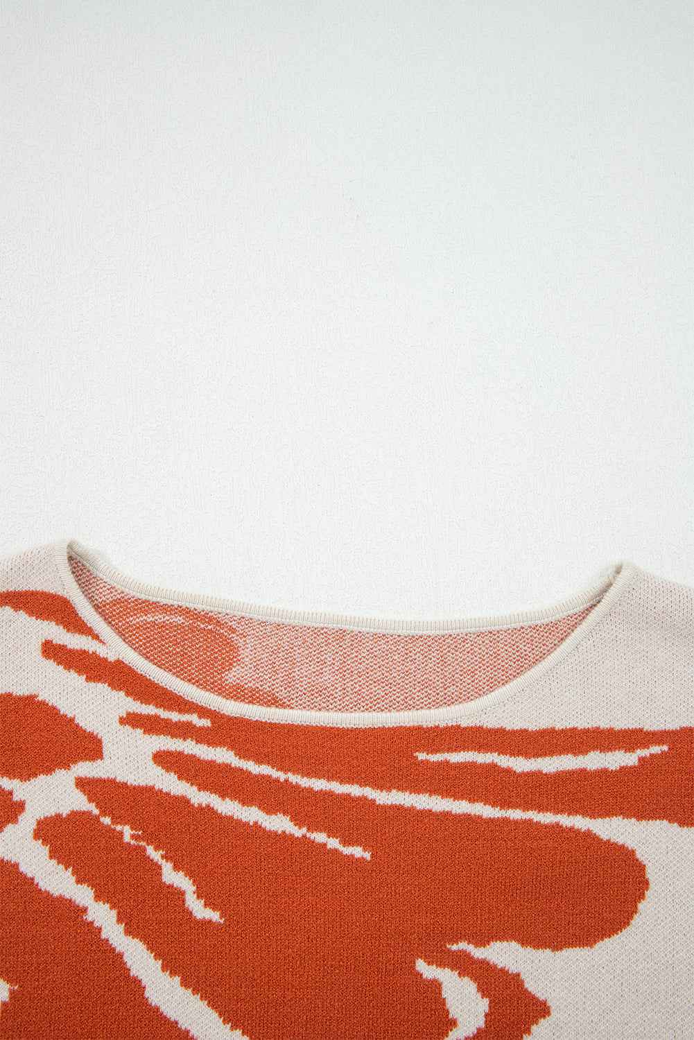 Green Flower Pattern Drop Sleeve Baggy Sweater 3844d596077bdffa