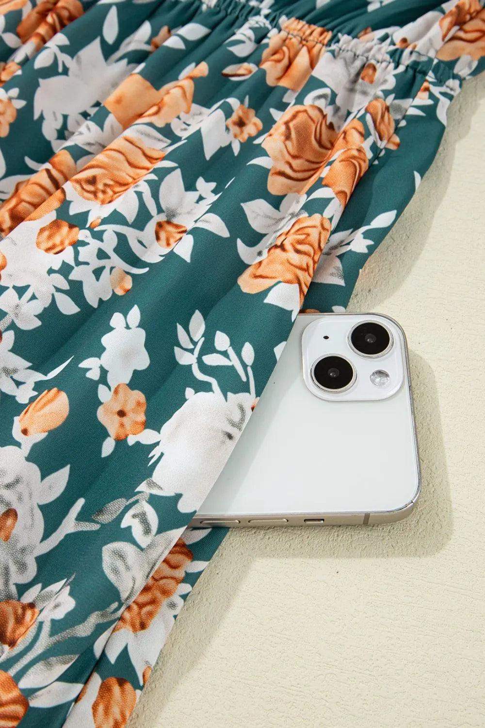 Floral Print Trimmed V Neck Tie Waist Sleeveless Dress 38a01e7c-3d61-4be8-8a25-acd1a7af7324-Max-Origin