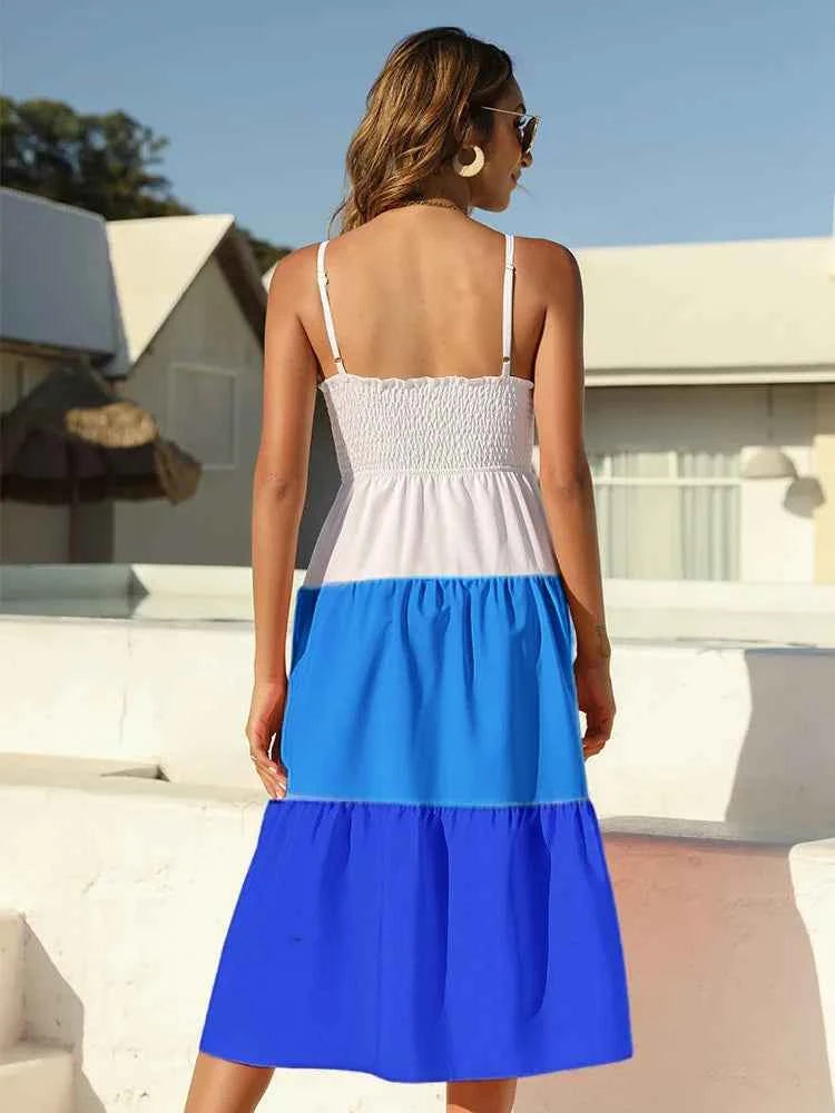 Color Block Tie-Front Midi Dress 38d0c23f-d150-48bd-b550-0da6e63769ba-Max-Origin