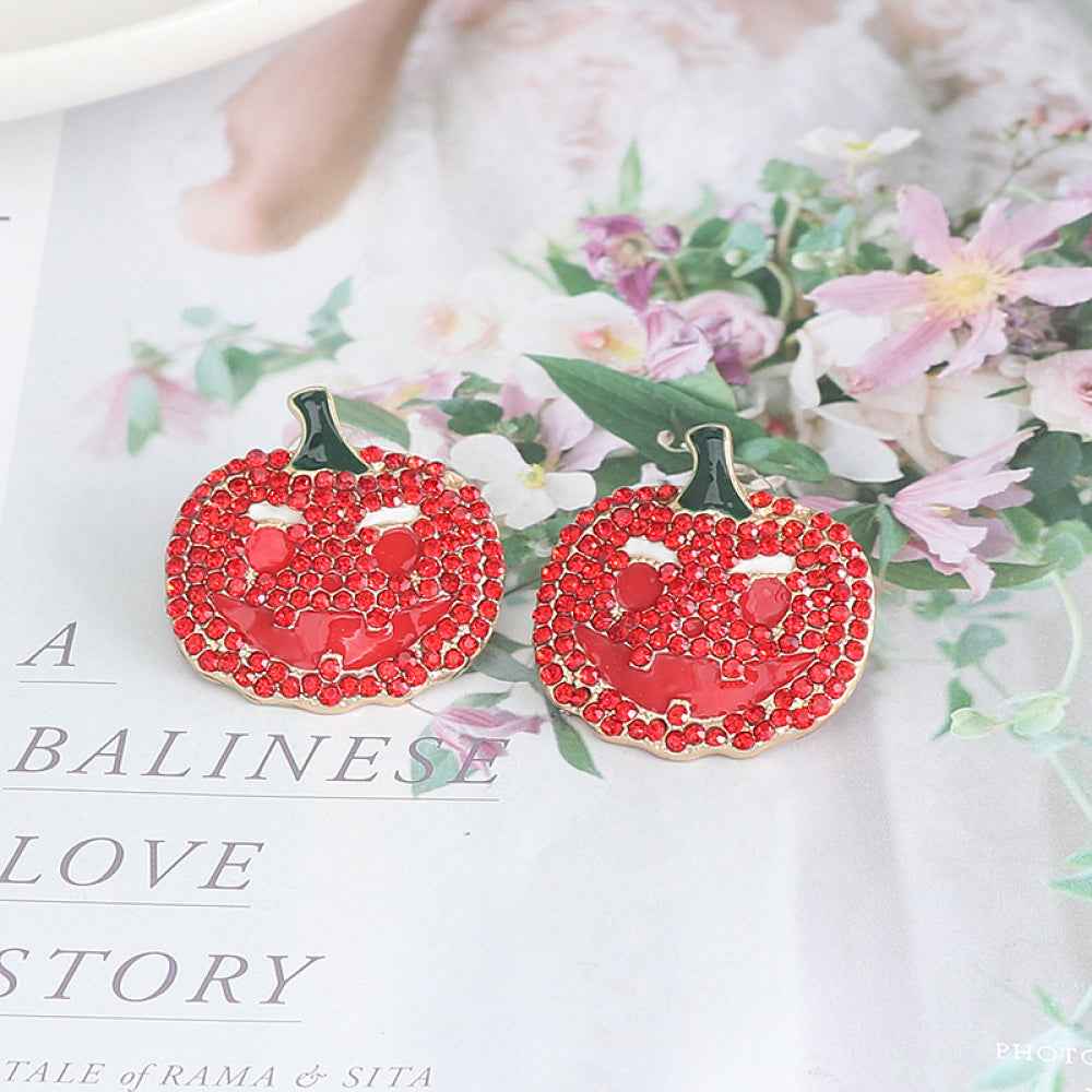 Demon Pumpkin Rhinestone Alloy Earrings 3aea646ce4984a5bb4ad1823305f949b-Max