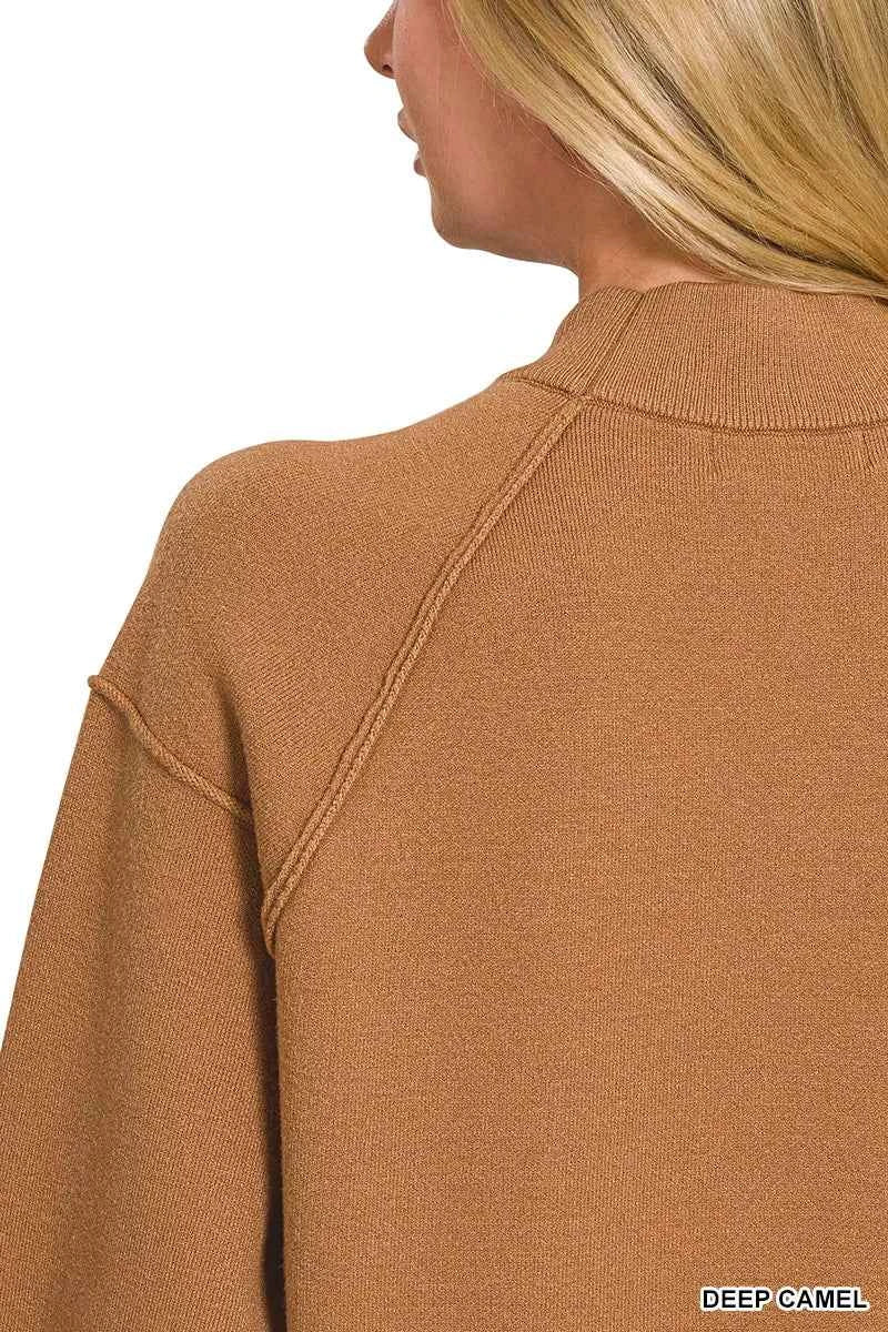 Zenana Viscose Mock Neck Exposed Seam Sweater 3b16d0e7-96d6-4a80-8a33-33abbdd38d4d-Max-Origin