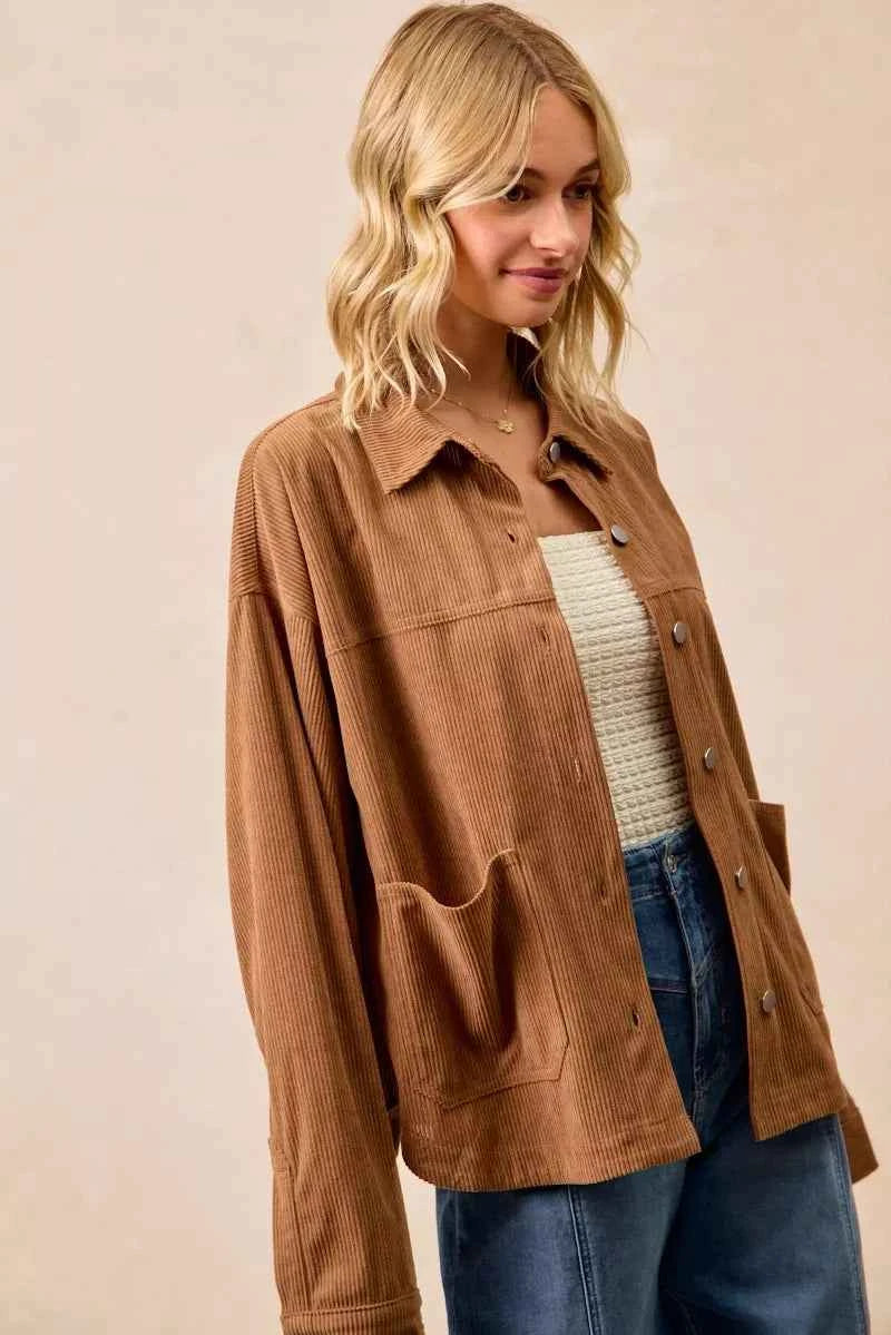 BiBi Corduroy Relaxed Fit Shacket with Back Pleat 3e36ce95efad466ba180e5f31b442e56-Max-Origin