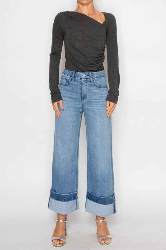 AT2109WDM - TUMMY CONTROL HIGH RISE A-WIDE JEANS 3ed6a4c8-a335-4b44-affa-d1752cfcd227