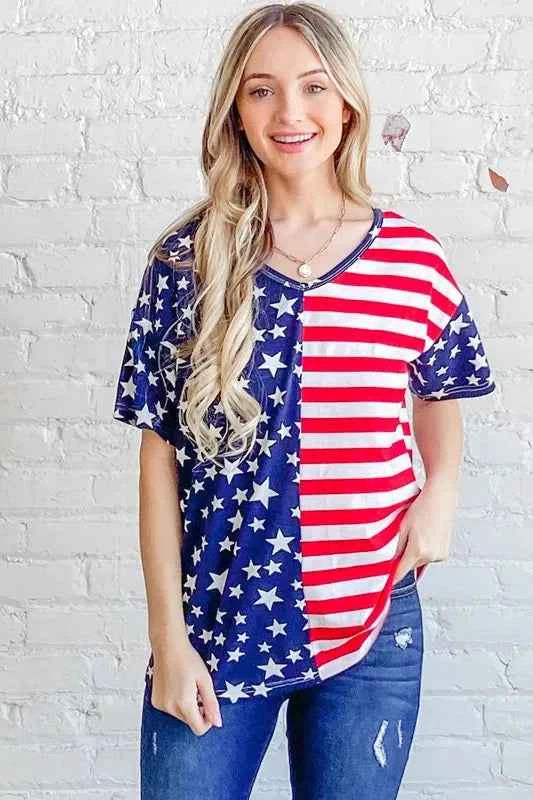 And The Why American Flag Short Sleeve Top 3f44075c-645a-4128-b09e-aaaa34effacb-Max-Origin