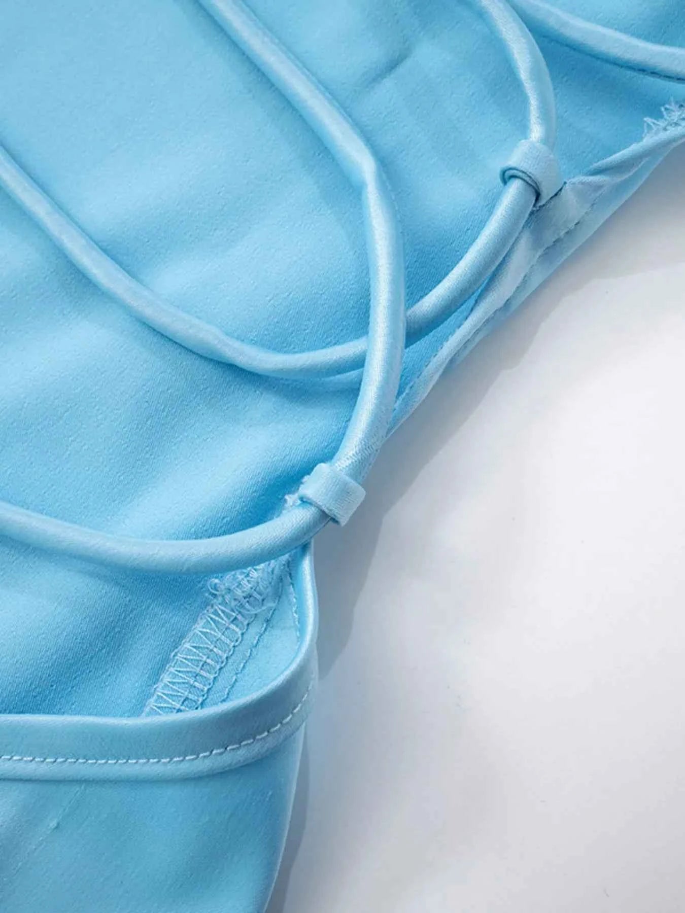 Ruched Lace Up Cami Mini Dress 3f4a25e492c0445798b3f91ee4b7c606-Max-Origin