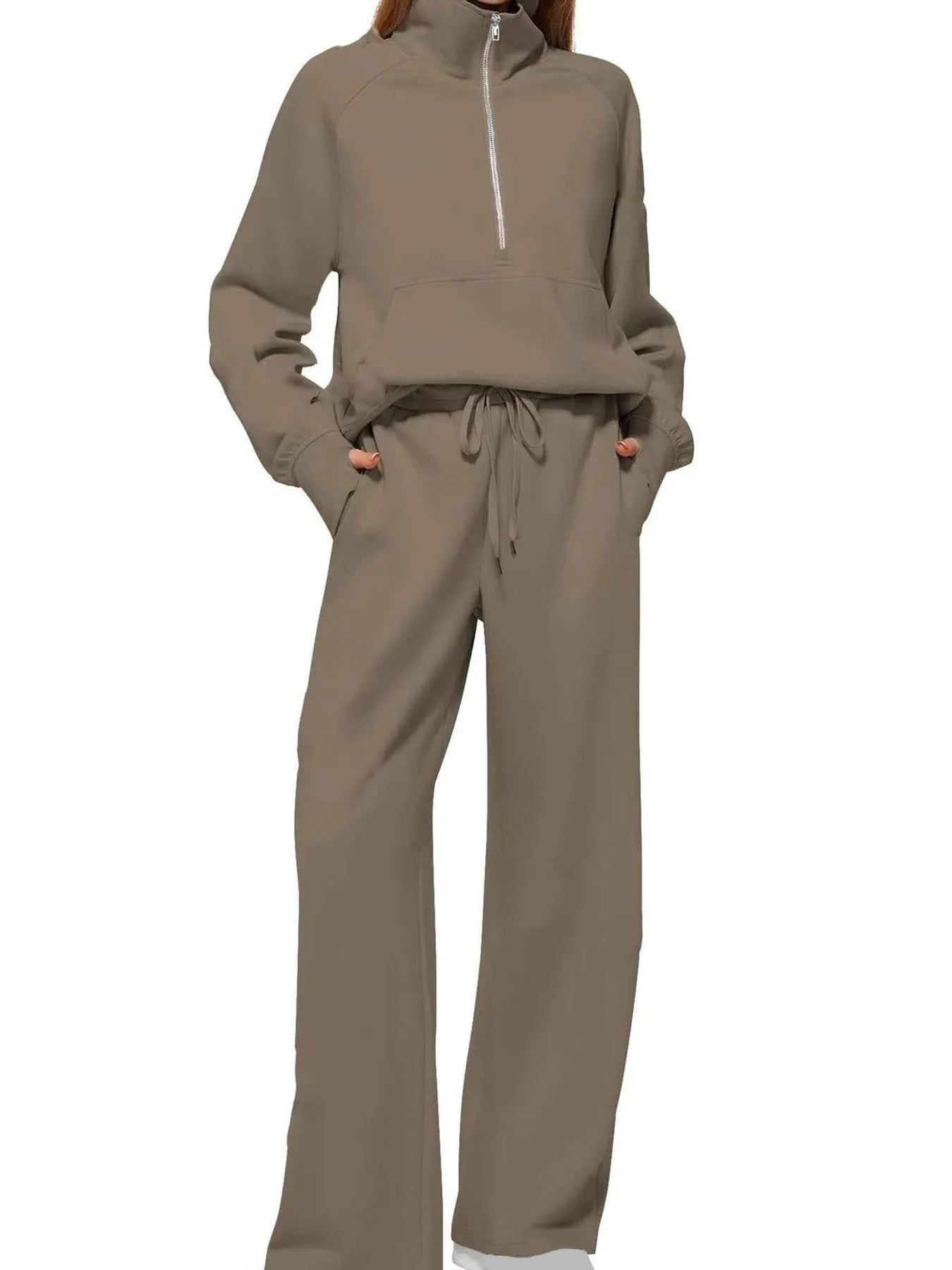 Half Zip Long Sleeve Top and Pants Set 3fda98eb25d647989ba2a2b07e7e1ad2-Max-Origin