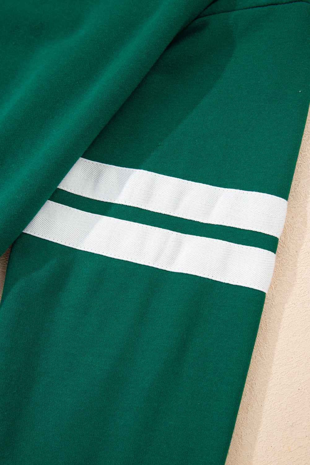 Evergreen Varsity Stripe Detail Drop Shoulder Pullover Mini Skort Set 401a38a4a54c2883