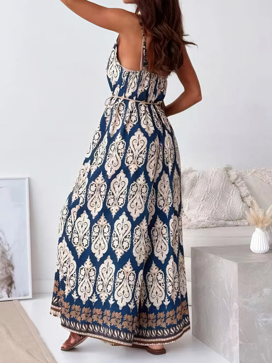 Printed V-Neck Wide Leg Jumpsuit 40d4102c-016f-4084-8379-81809ed3b02f-Max-Origin