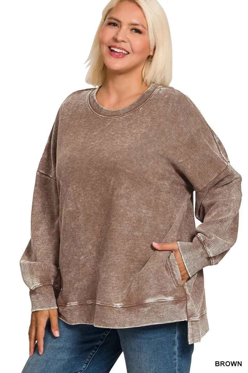 Zenana Full Size Acid Washed Double Ribbed Hi-low Sweatshirt Plus Size 412dacf2-fe02-41fe-99a0-4205fffdb6ef-Max-Origin