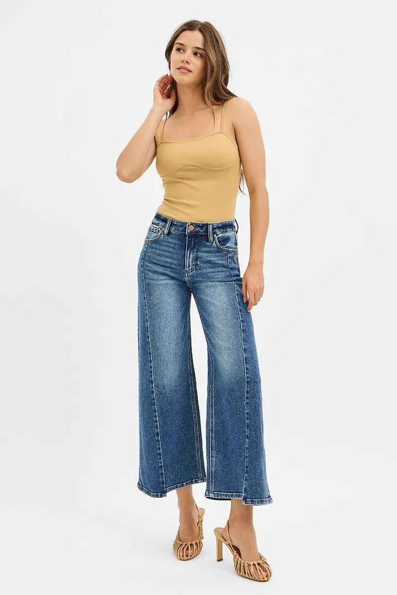 RISEN High Rise Crop Wide Leg Jeans with Step Hem 416dbe2c50f5484cb1a43cbf5d0d1607-Max-Origin
