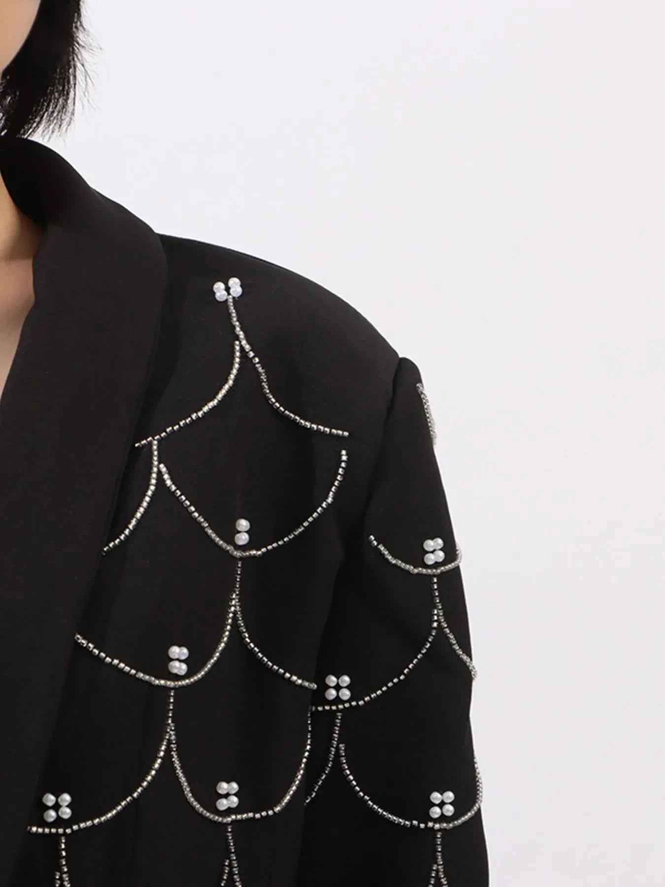 Pearl Detail Long Sleeve Blazer 41ad31af-6b9e-4bc6-a759-ded3fc202e9d-Max-Origin
