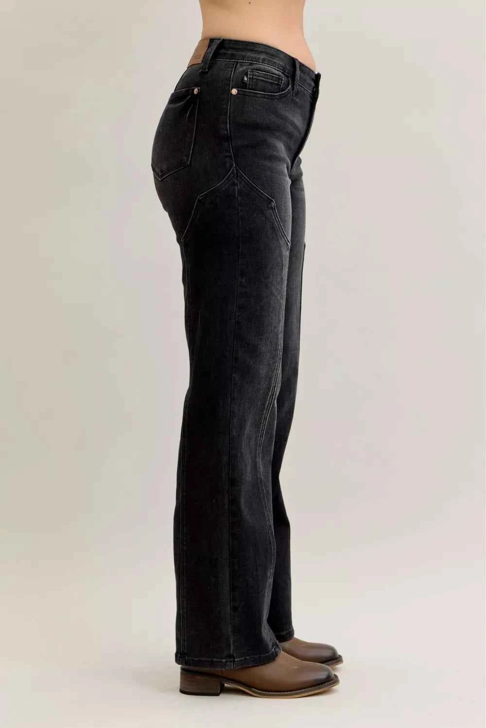 Judy Blue Mid Rise Straight Western Seam Detail Jeans 41cfdccf93d24b5188bbe96c32bbf205-Max-Origin