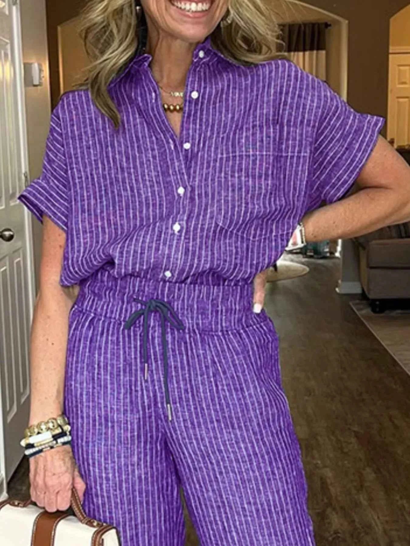 Full Size Striped Button-Up Shirt and Wide Leg Pants Casual Set Plus Size 4260a91d-2a7a-4262-a2f1-ad1df80b7ce1-Max-Origin