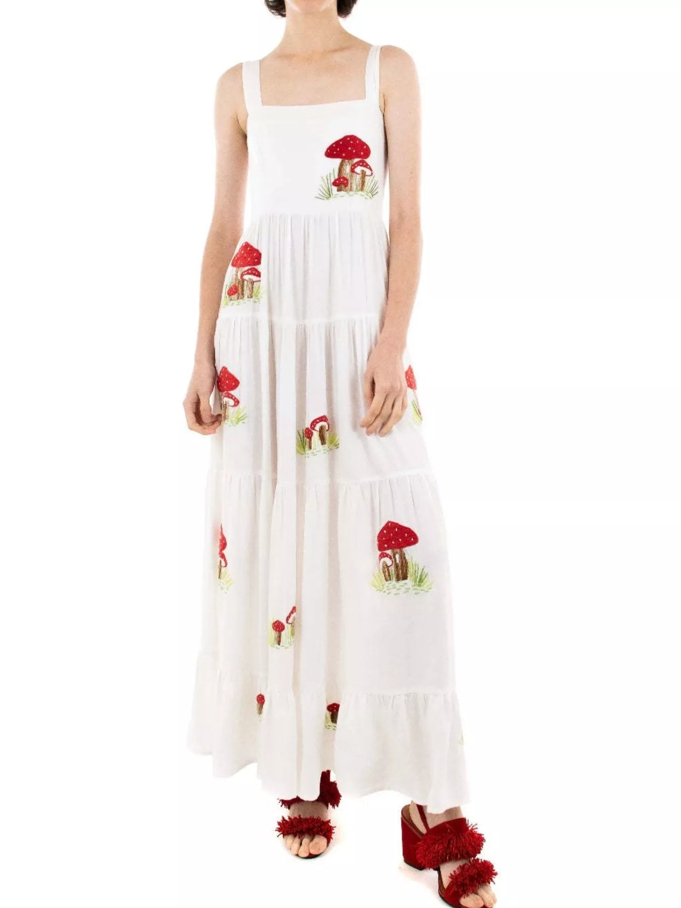 Embroidered Square Neck Tiered Maxi Cami Dress Mushroom 448858c6-f3b3-4c15-9c57-2c98a7c86551-Max-Origin