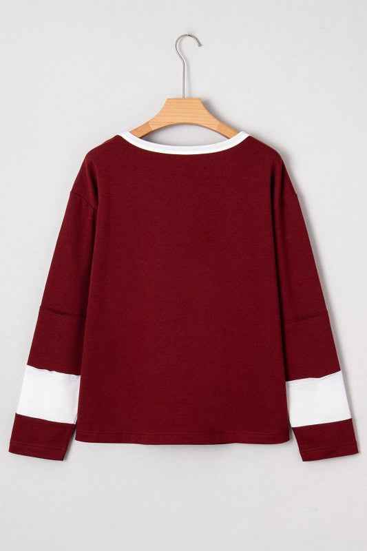 Floral Patch Long Sleeve Crewneck Top 44fce33d-3828-4e4f-911b-b7e375f2f9f9