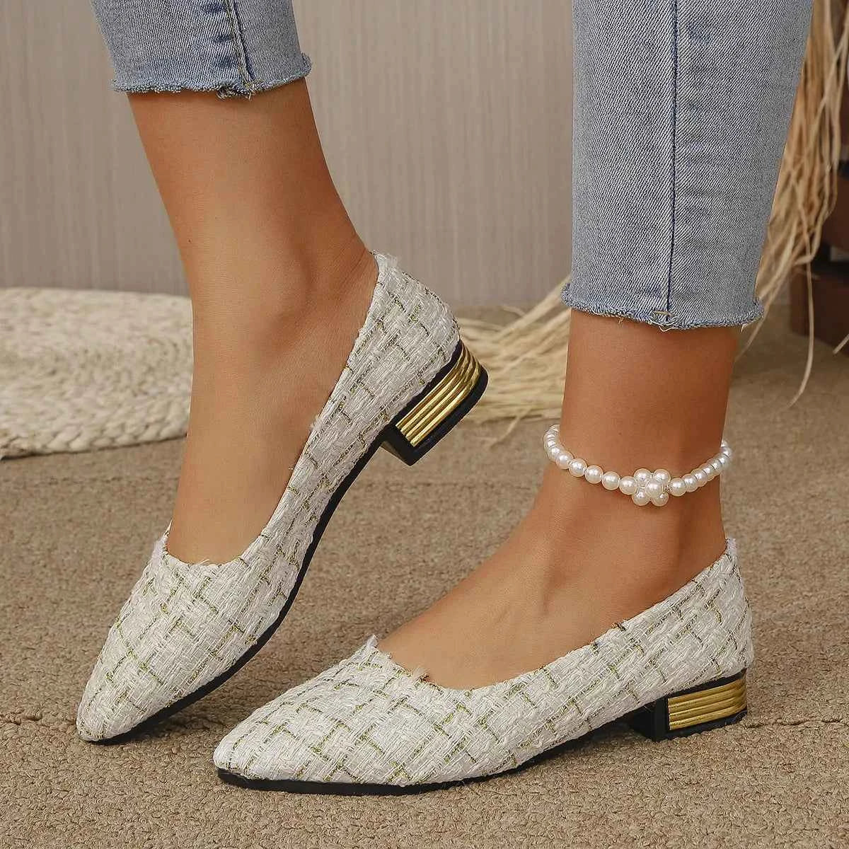 Point Toe Block Heels Slip-Ons 45a38d32f7fa4997ad47ab2ab7c63a14-Max-Origin