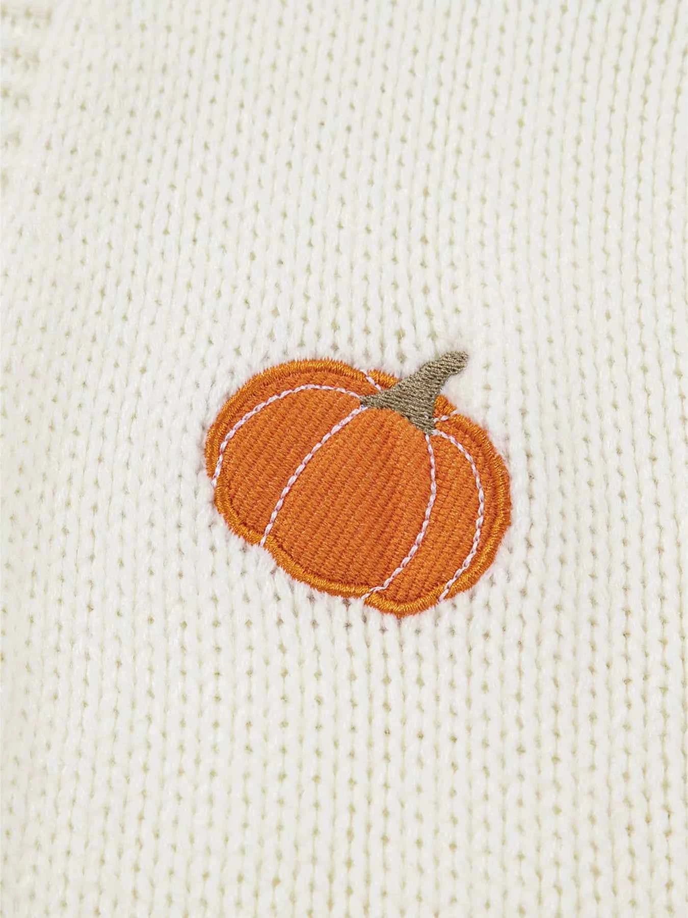 Halloween Pumpkin Embroidered Knit Cardigan 45fdfe9dc43a479fa07f500e45c03f08-Max-Origin