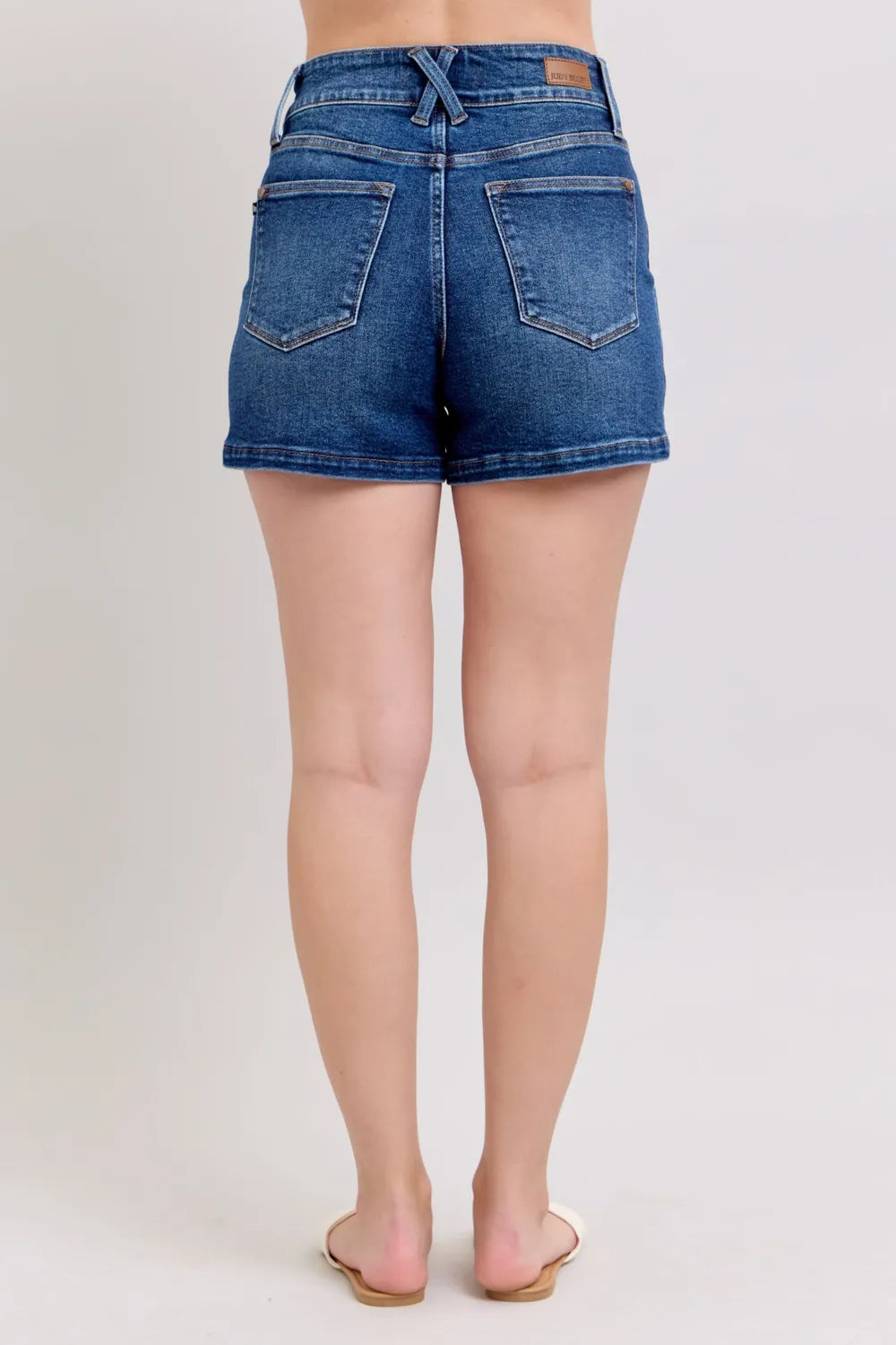 Judy Blue Full Size Double Button Waistband Denim Shorts Plus Size 4752612a-380c-446b-97c5-18b96567d943-Max