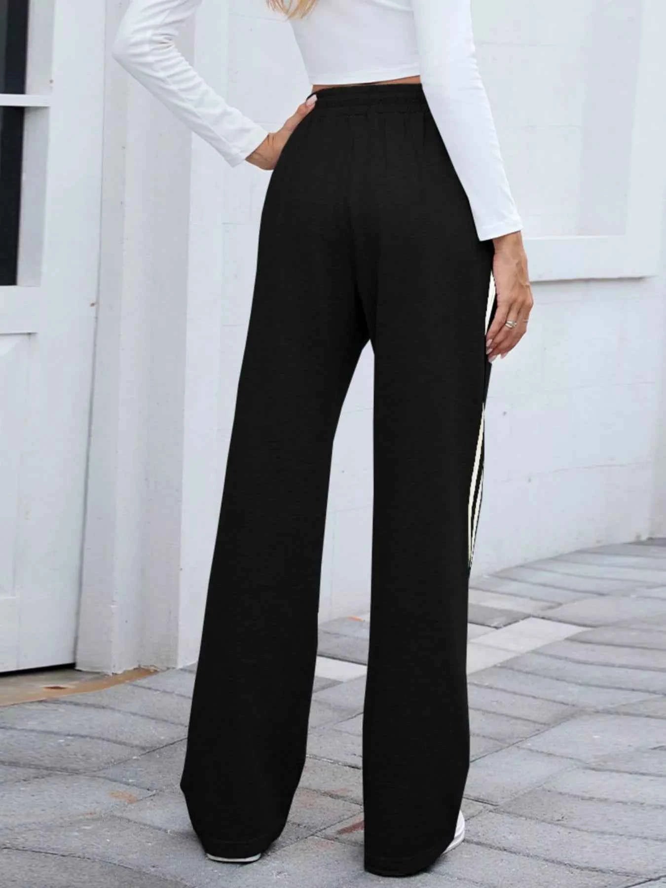 Side Striped Wide Leg Pants 4981616f-8f3a-4bf7-8e7e-4007d125ad39-Max-Origin