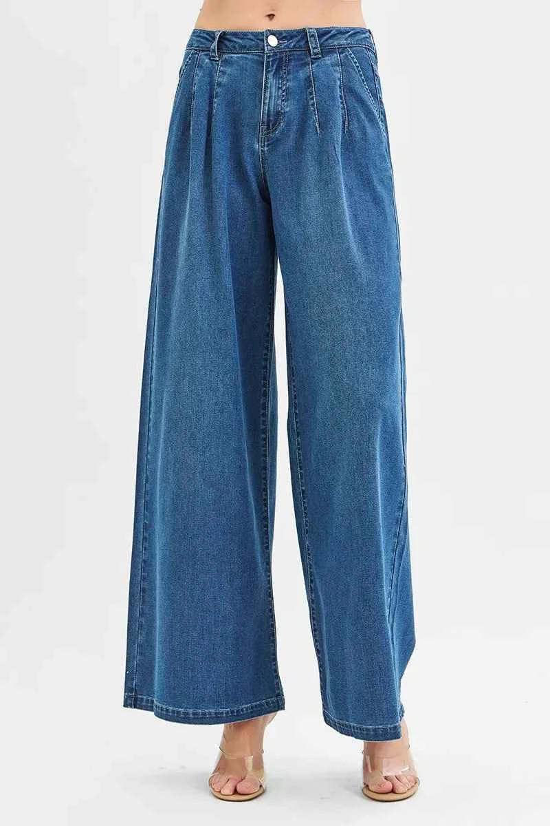 RISEN Mid Rise Fit Wide Leg Knit Denim Look Jeans 4a981aeac33841a7a393296b12ba8959-Max-Origin