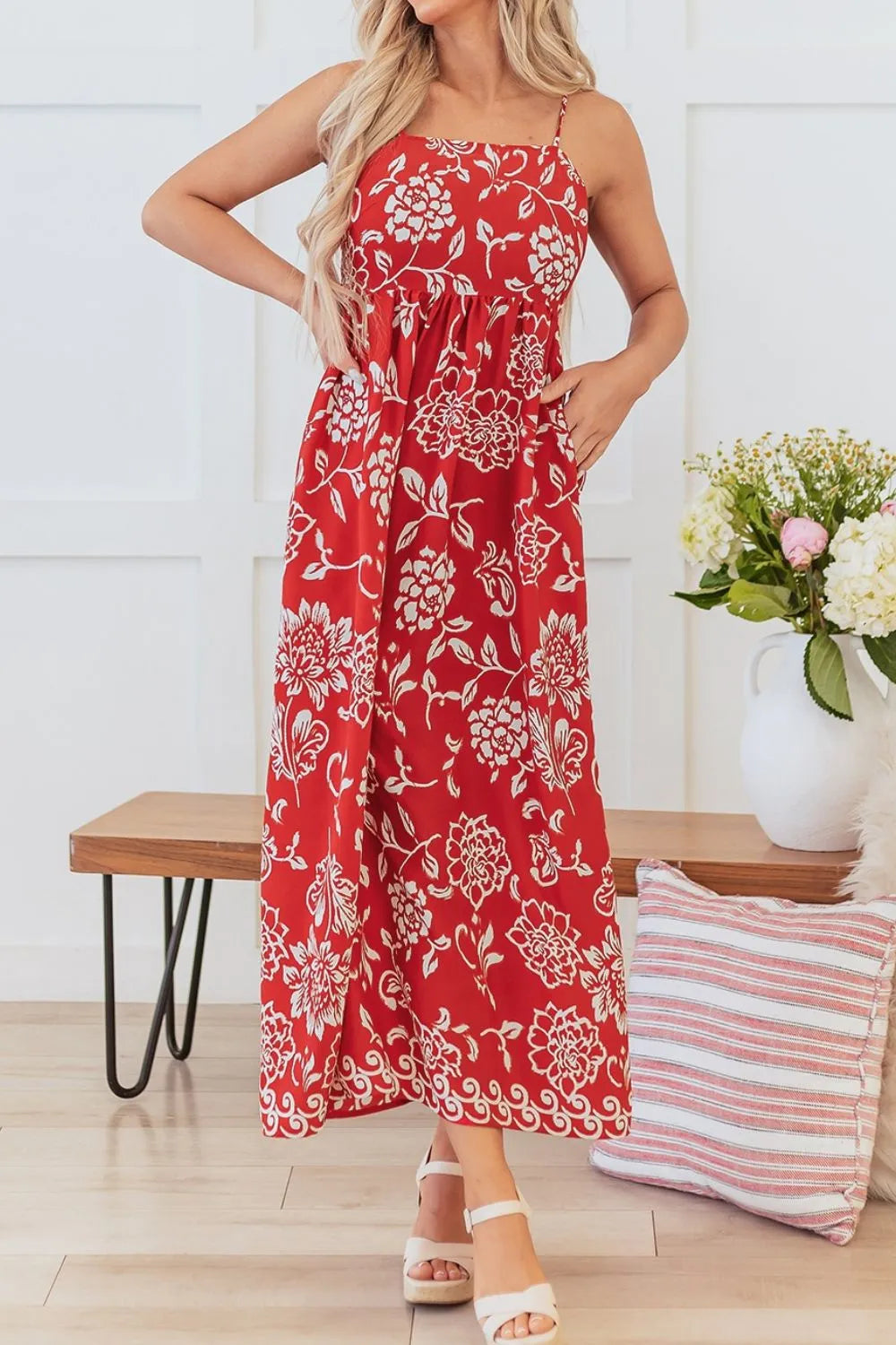 Floral Printed Spaghetti Strap Empire Waist Maxi Dress 4abe5309-d1e2-48d1-b6ea-8a2f7bb3728b-Max-Origin
