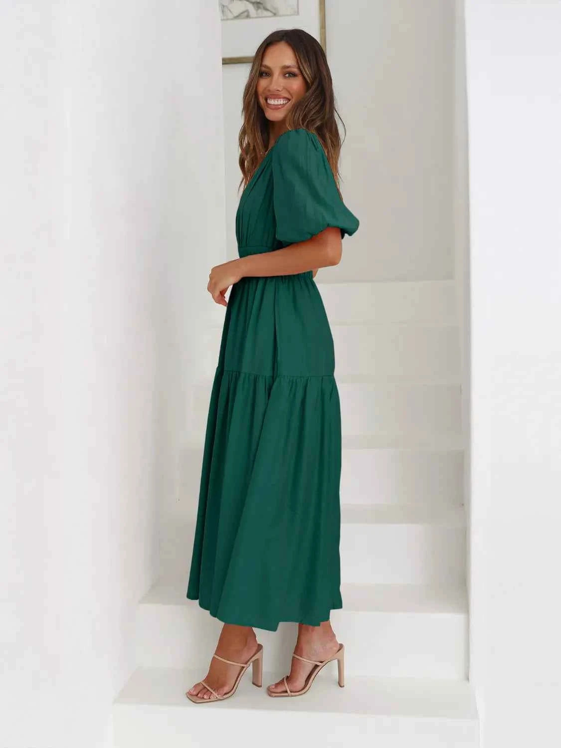 Tiered Surplice Half Sleeve Midi Dress 4b592a9e-0aae-4a5f-bf29-a2ad7eff2c17-Max-Origin