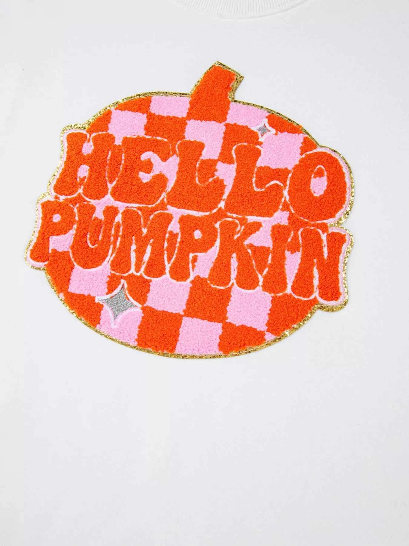 Halloween Pumpkin Patched Pattern Long Sleeve Sweatshirt 4c337e07c5914939a1404d81bb885023-Max-Origin