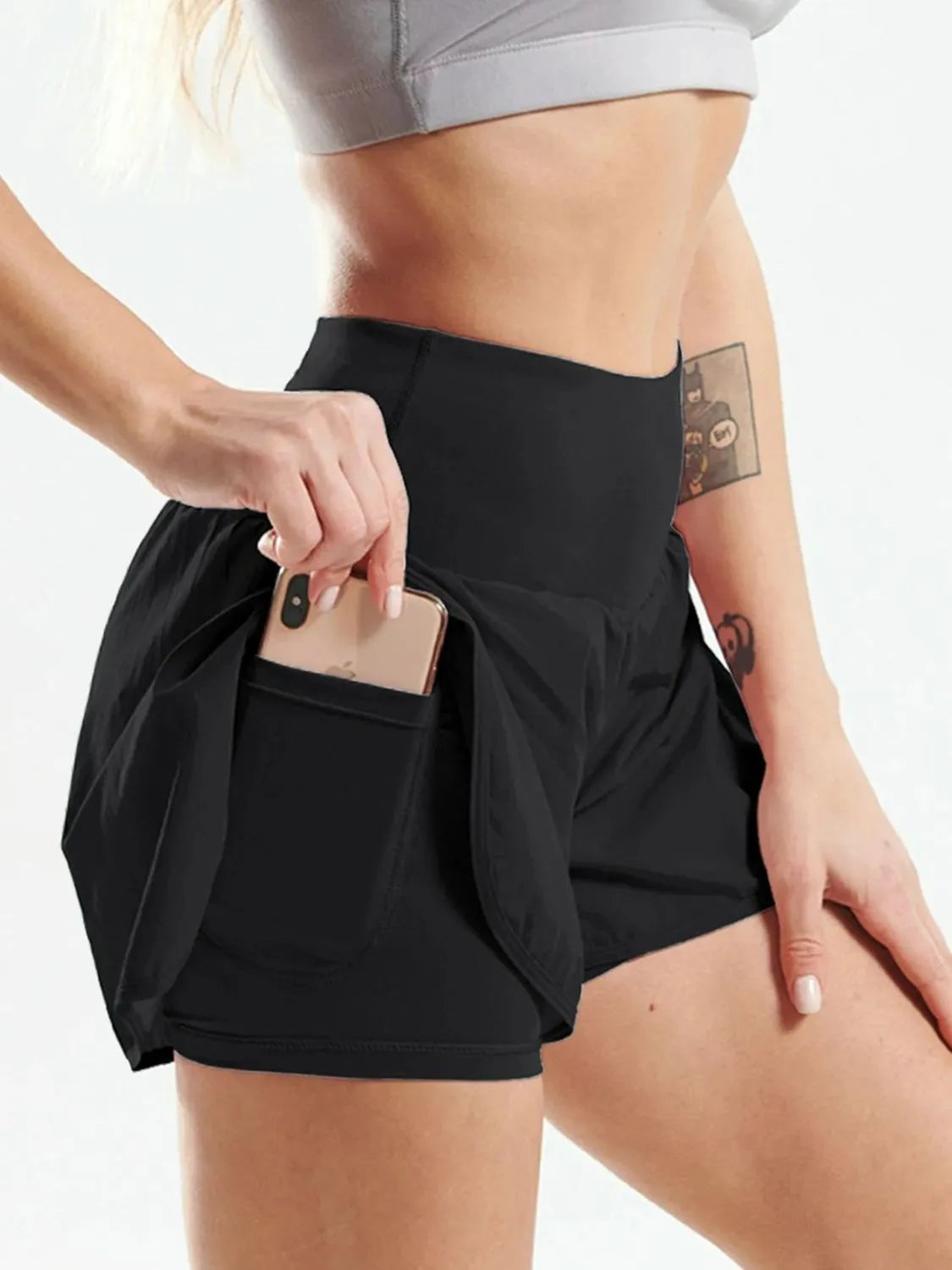 Pocketed High Waist Active Shorts 4de75cfa-4a31-4ced-a2e0-75b5c37a2da4-Max-Origin