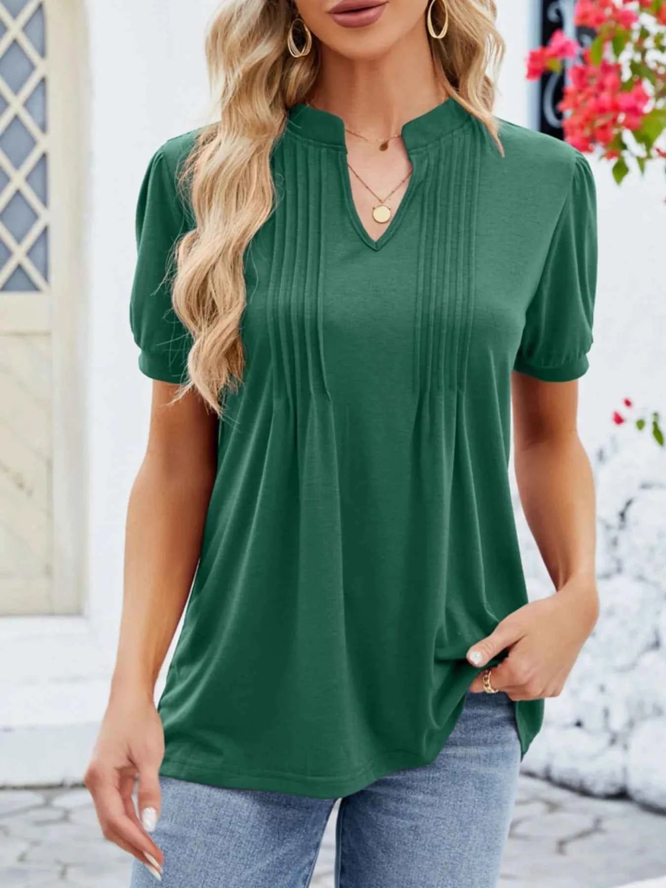 Notched Short Sleeve T-Shirt 4eace96c-4ad9-4b6d-835c-06eacf370482-Max-Origin