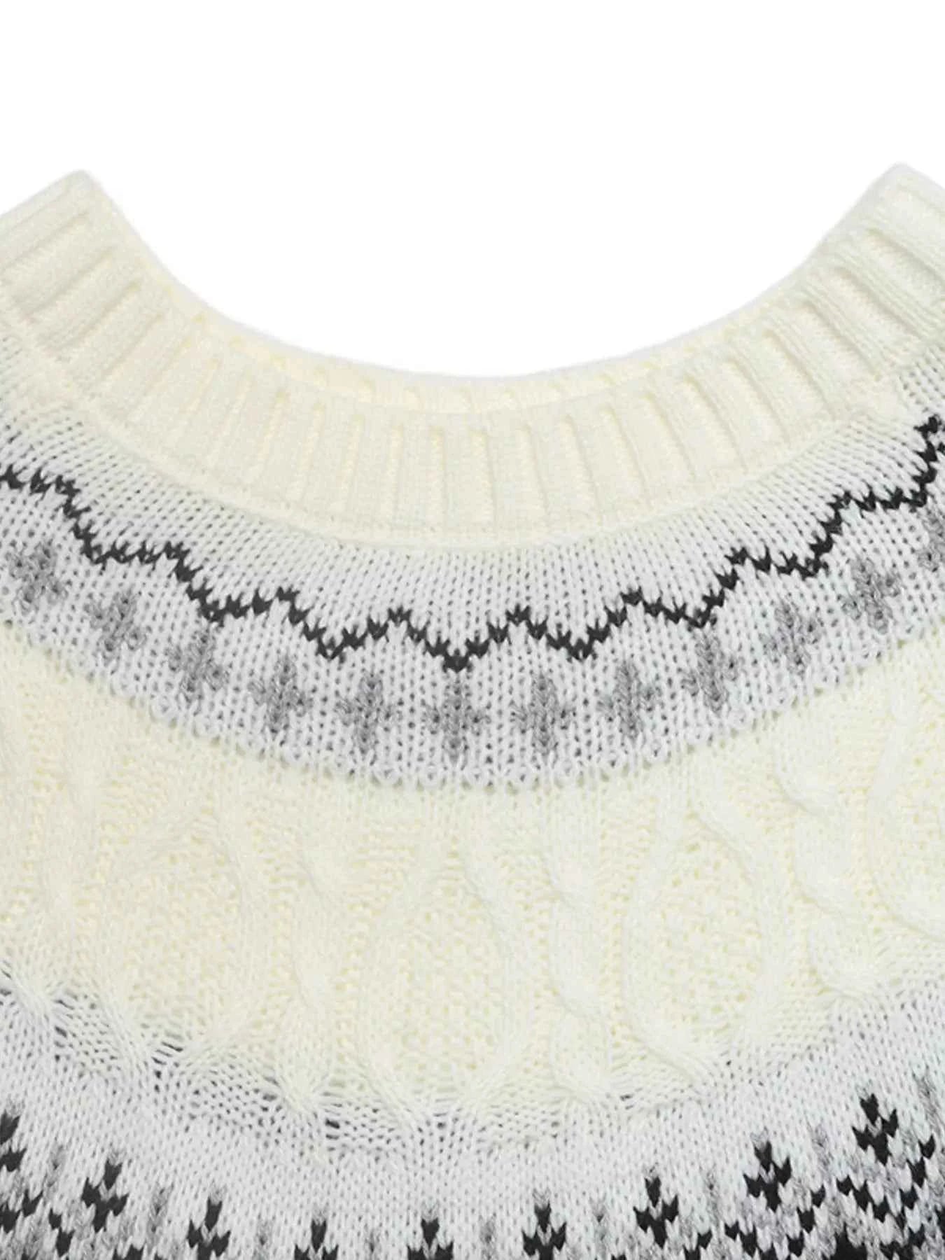 Fair Isle Pattern Crew Neck Sweater 4f4216cb59a24ede930d271f7c09efce-Max-Origin