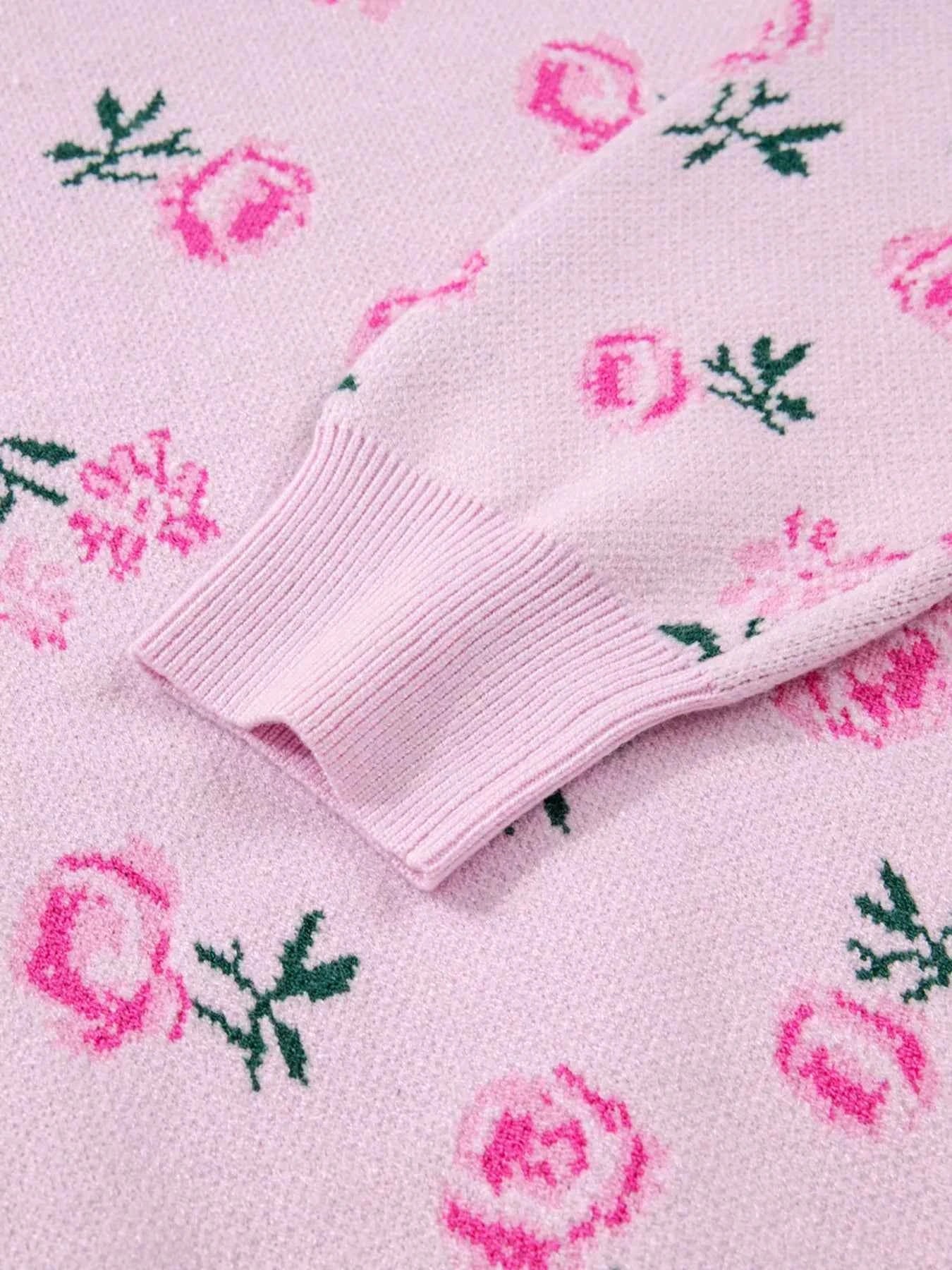 Floral Drop Shoulder Cropped Sweater 4f4415c9ea714d2298332d2f5a4411e8-Max-Origin