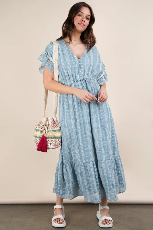 VERY J Embroidered Boho Ruffled Midi Dress 4f980b0bce3043d9a891ffbbee243734-Max-Origin