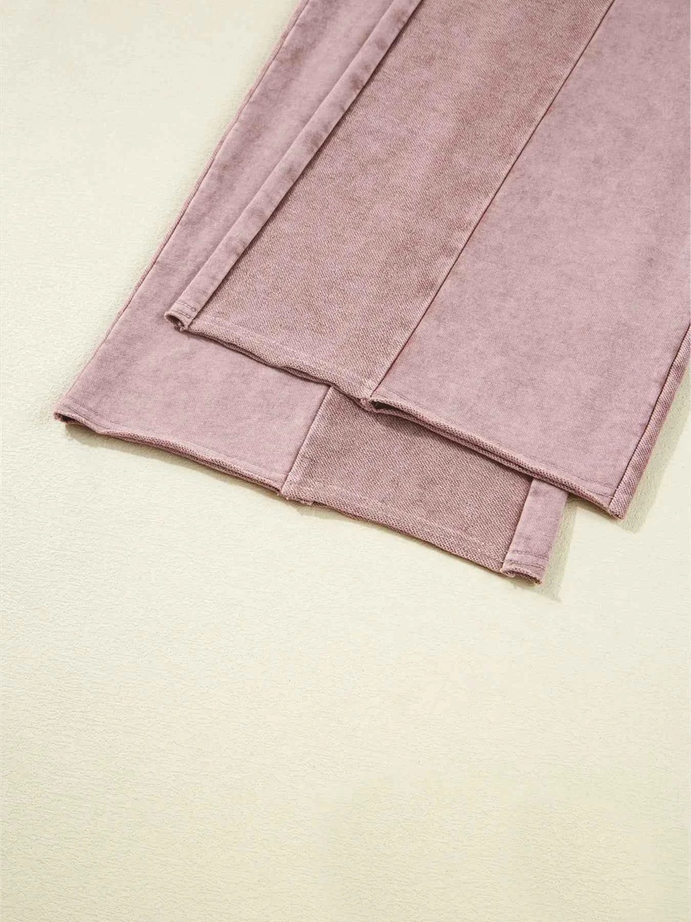 Mineral Wash Tiered Wide Leg Patchwork Drawstring Pants 5014e6bd009349faa8ea60fab9aab227-Max-Origin