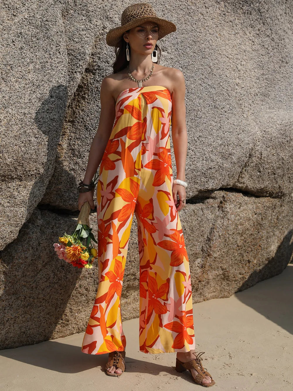 Tied Printed Tube Wide Leg Jumpsuit 50f31c29-0ac1-4e7e-a979-8ccb8a441f24-Max