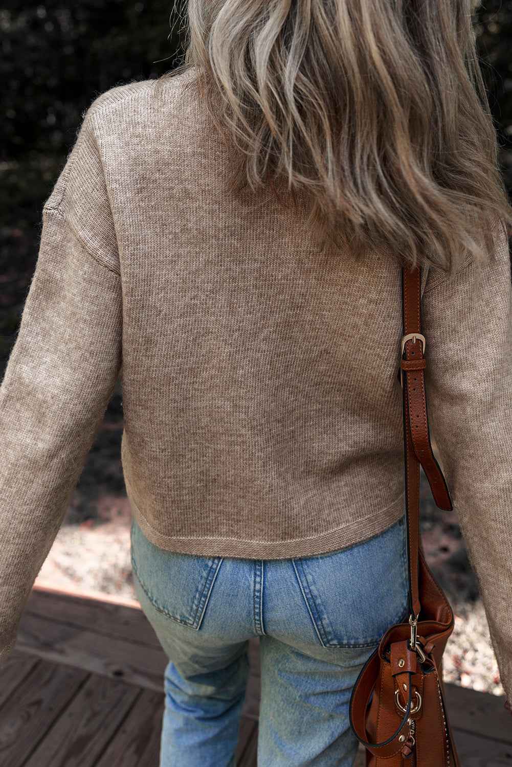 Gray Morn Contrast Colored Dot Detail Drop Shoulder Sweater 5229309542498847