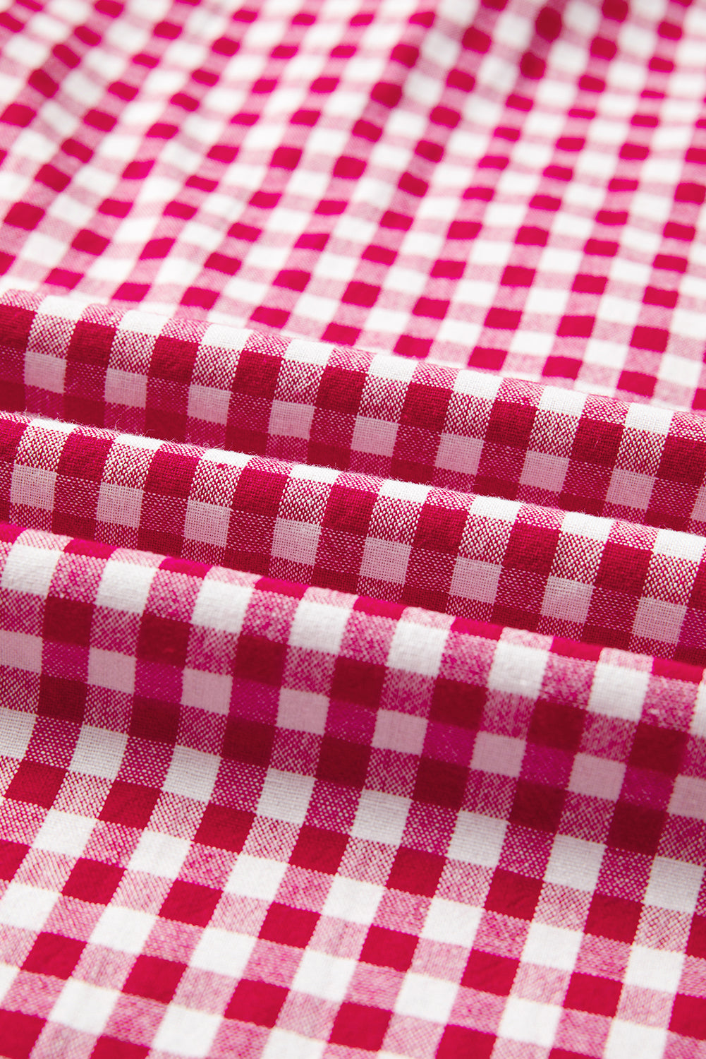 Fiery Red Gingham Casual Loose Pants 524535e76ce95c4c