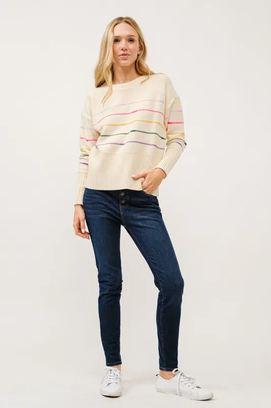 And The Why Multi Striped Pullover Sweater Top 527ea58313574b0ebdea7792edba7c1b-Max-Origin