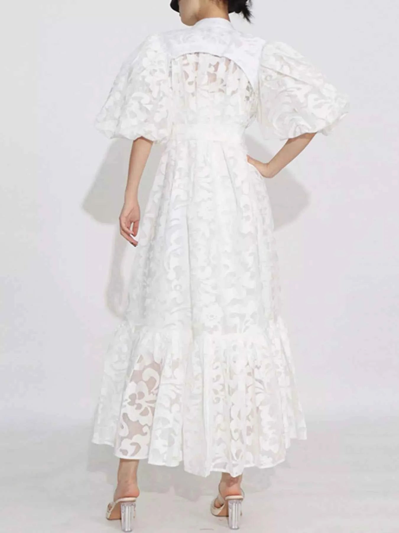 Lace Puff Sleeve Tie Waist Maxi Dress 535eb3b0-8e55-47a6-89dc-4581a2d283e1-Max-Origin