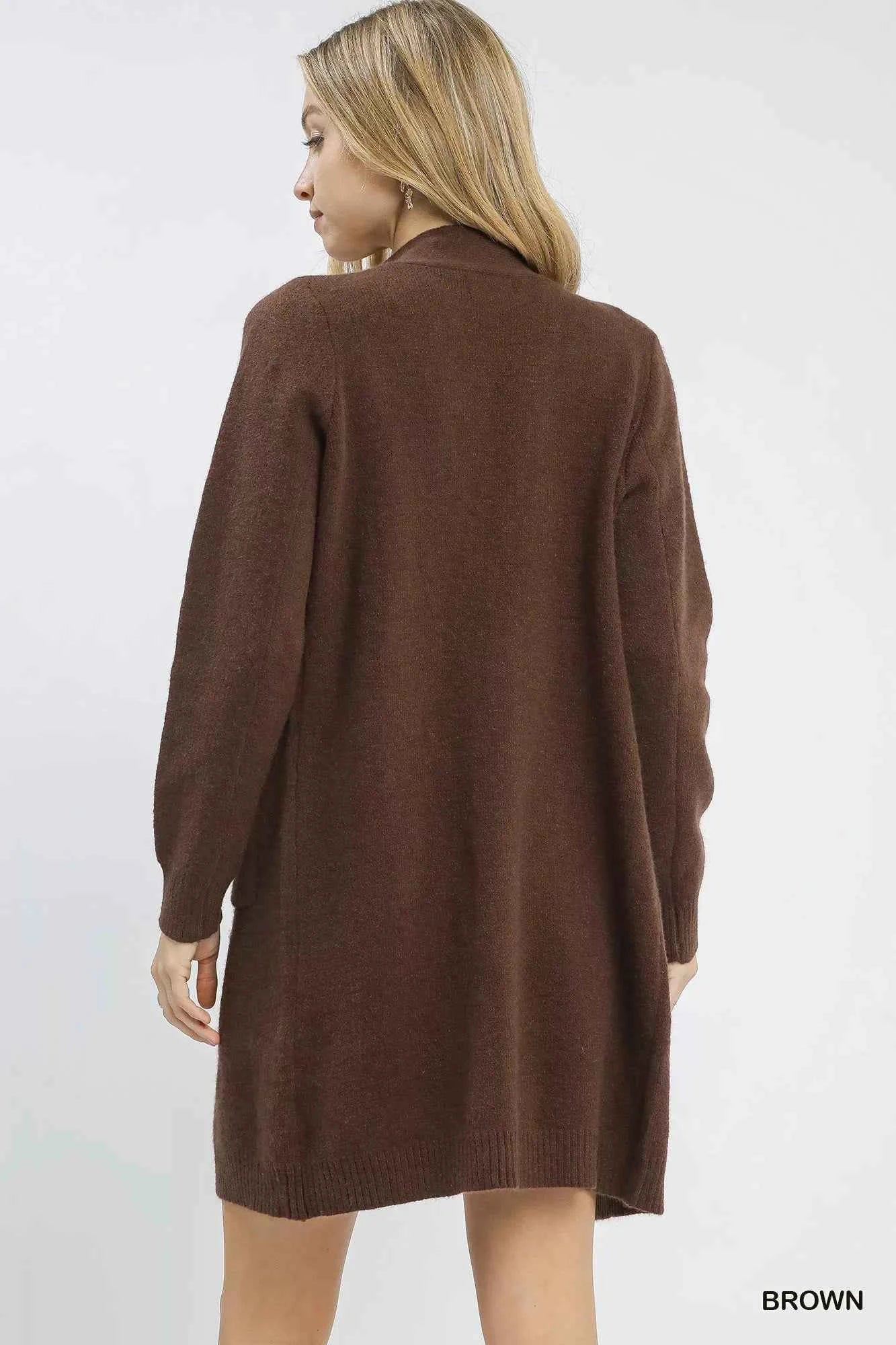Umgee Button-Down Longline Sweater Cardigan with Front Pockets 54923b65-2c75-4f1c-b363-c1d3dd360820-Max-Origin