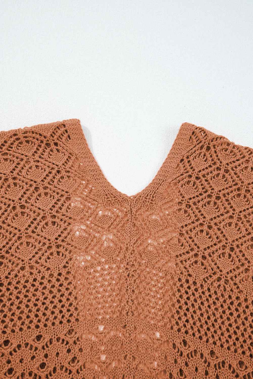 Jet Stream Mix Pattern Hollow Knit Open Front Cardigan 57d20ed9e1c6e922