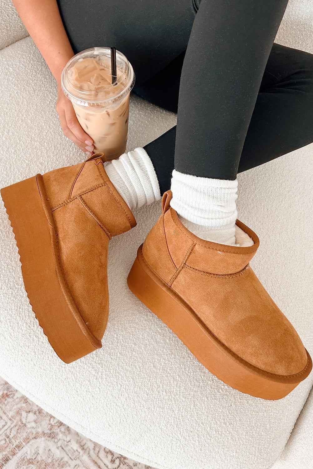 Chestnut Faux Fur Lined Suede Ankle Snow Boots Chestnut 100%Polyester 58e3ec2cdcfc323e