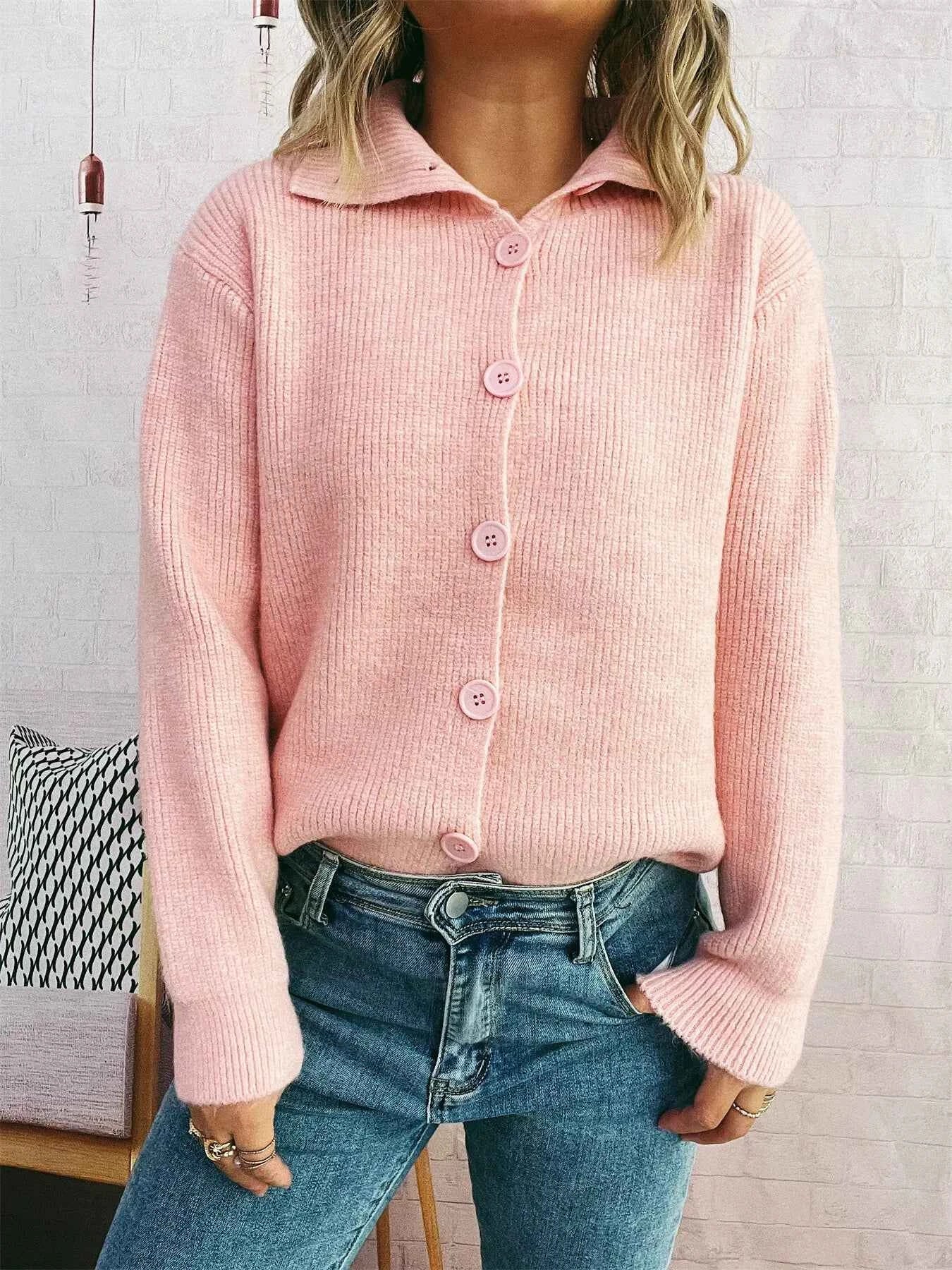 Ribbed Button-Up Cardigan 58f16c0245034575a3f75fe2f5ecefbe-Max-Origin