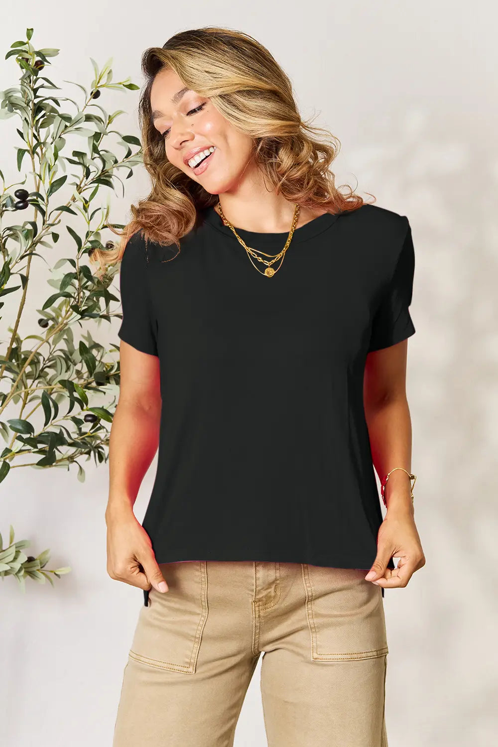 Basic Bae Full Size Round Neck Short Sleeve T-Shirt Plus Size 595ad38dbe944509a16bffa21d40c5f2-Max
