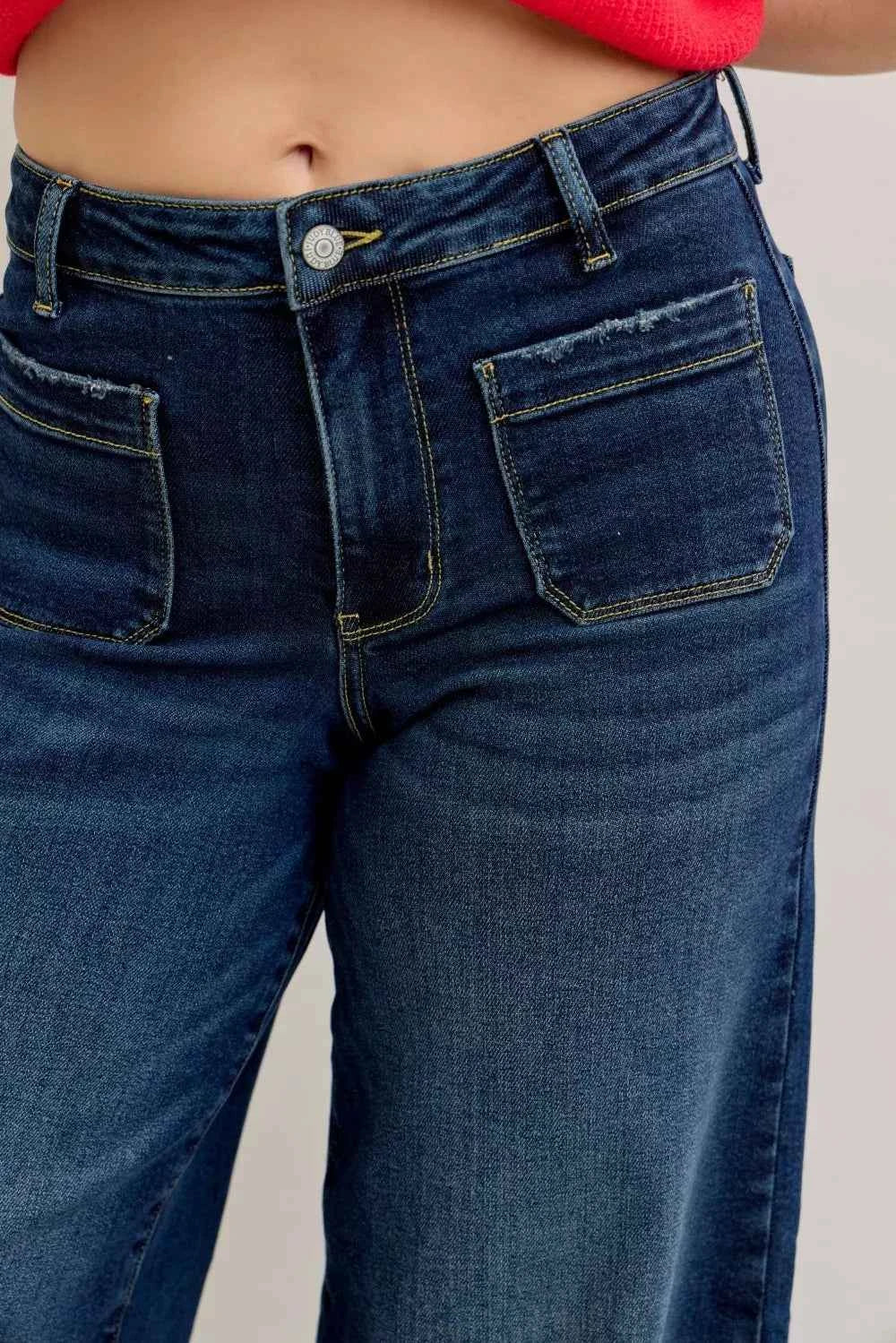 Judy Blue High Waist Palazzo Jeans with Front Patch Pockets 597381e4224a4876ac77b928e38ea397-Max-Origin